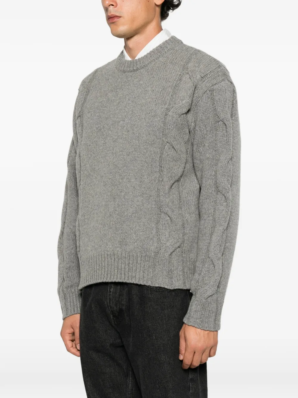 Axel Arigato Beam cable-knit sweater Grijs
