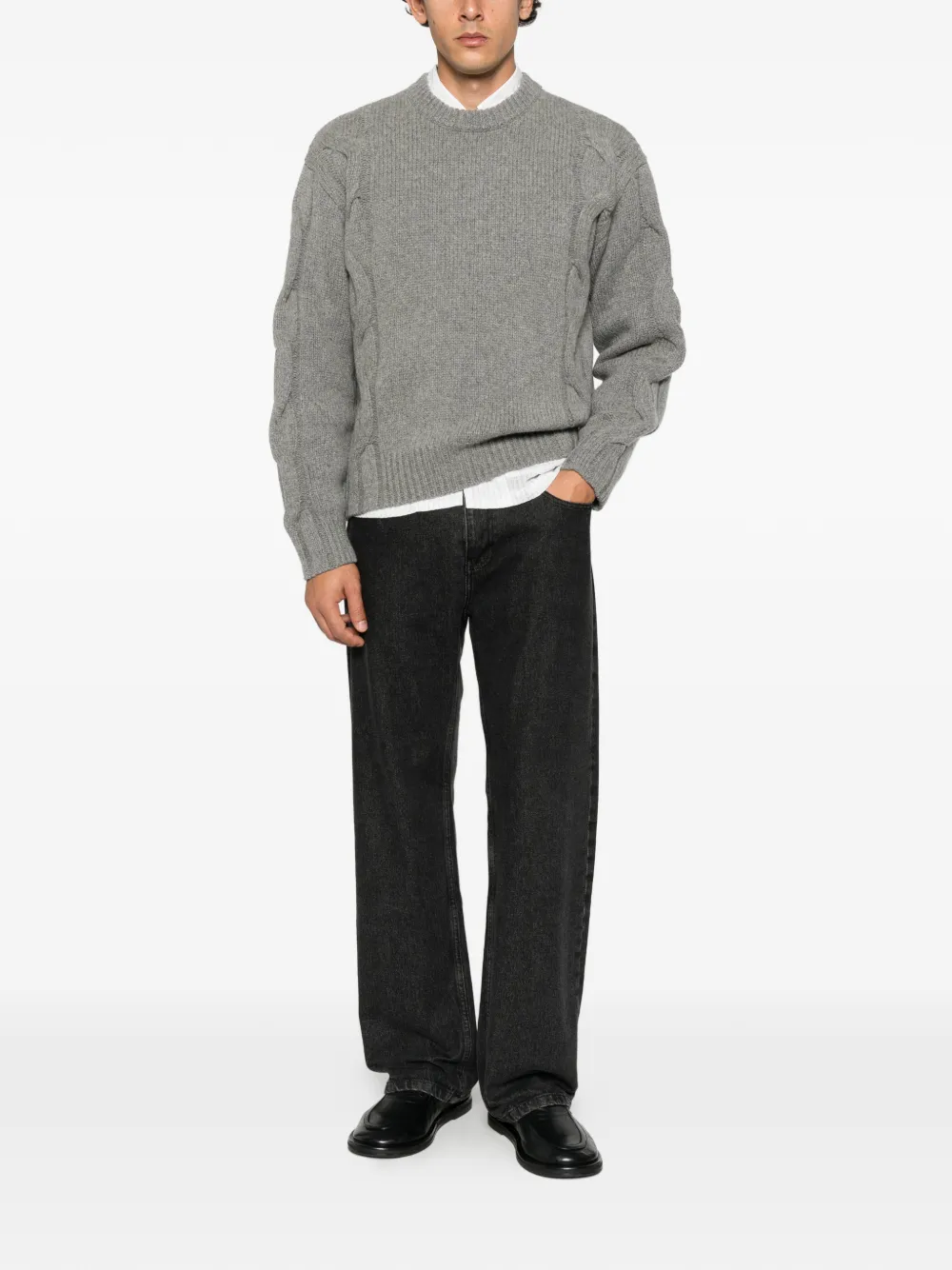 Axel Arigato Beam cable-knit sweater Grijs