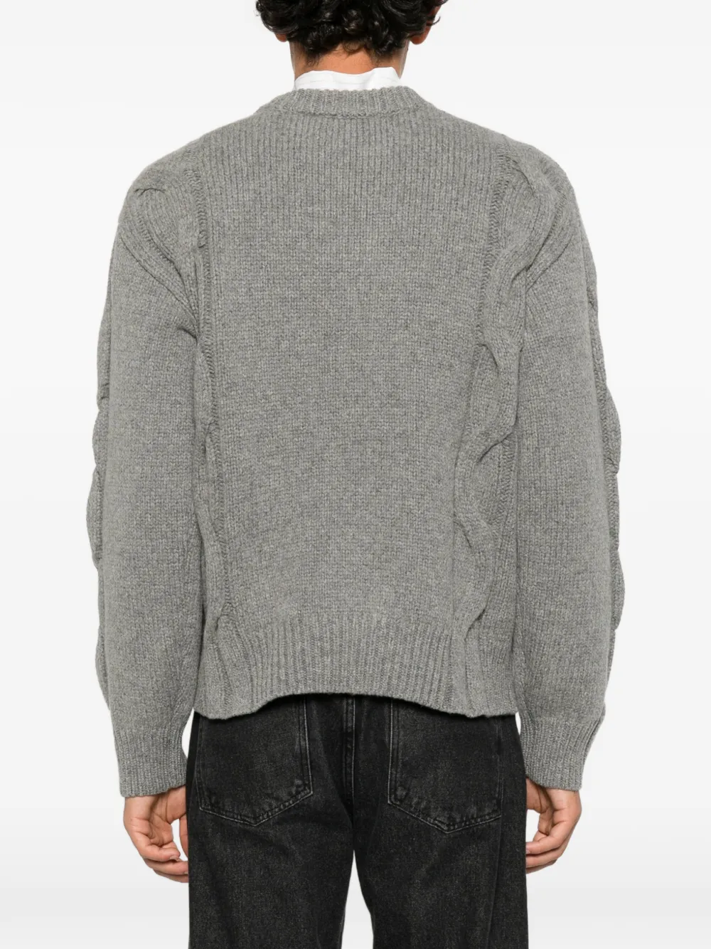 Axel Arigato Beam cable-knit sweater Grijs
