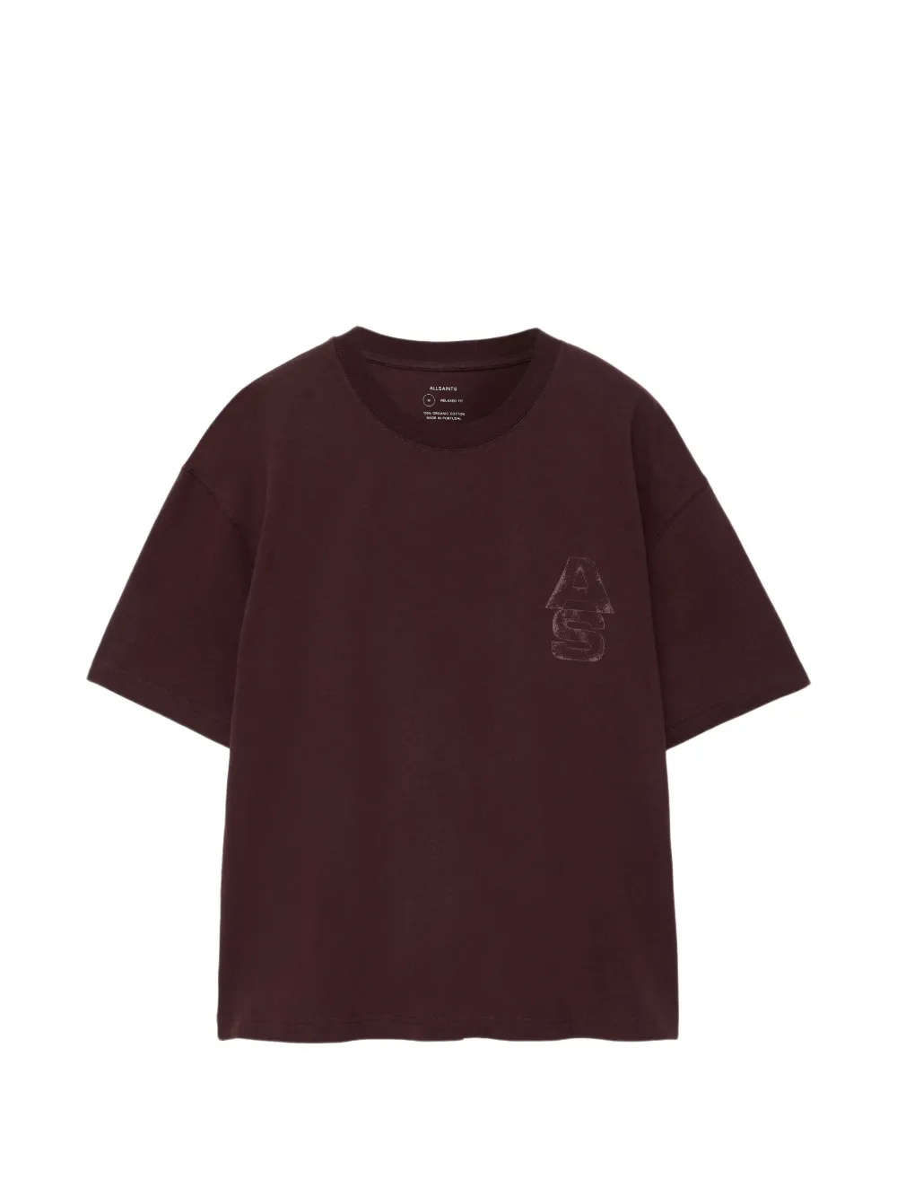 AllSaints Roller ruimvallend T-shirt met grafische print Bruin