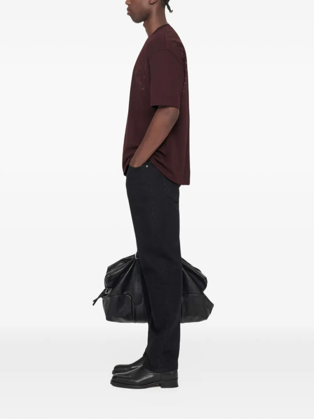 AllSaints Roller ruimvallend T-shirt met grafische print Bruin