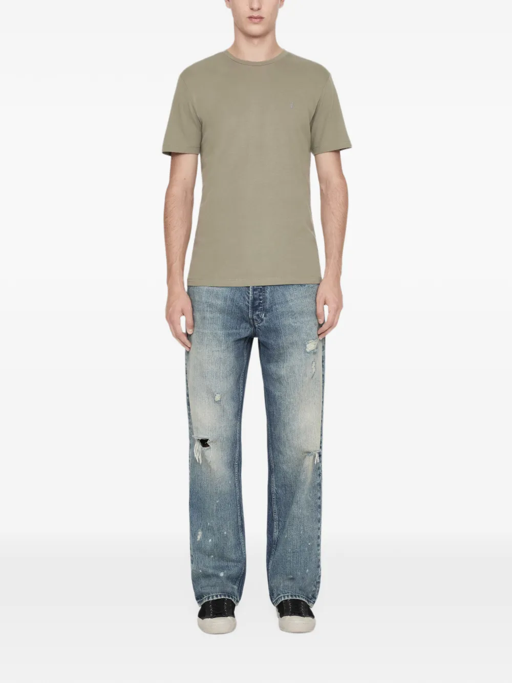 AllSaints Brace drie katoenen T-shirts Groen