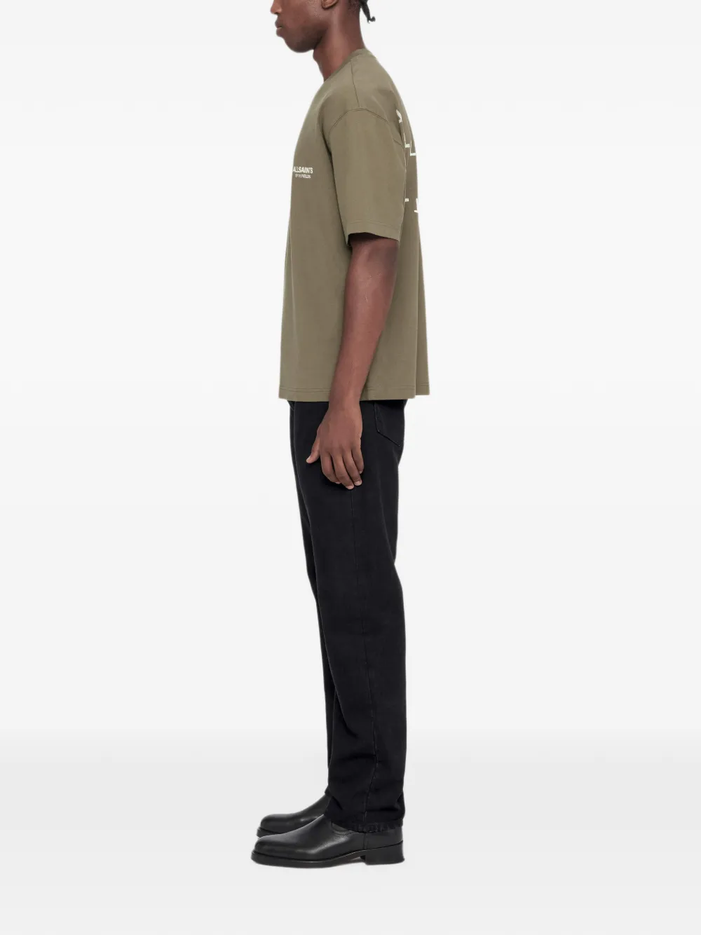 AllSaints Shadow ruimvallend grafisch T-shirt Groen
