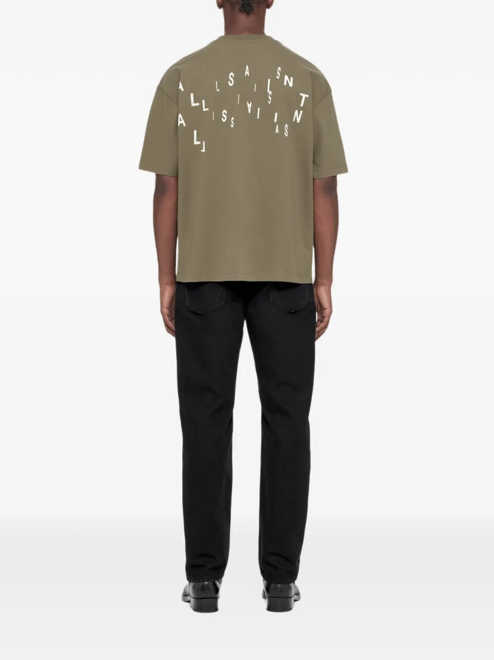 AllSaints Shadow ruimvallend grafisch T-shirt Groen