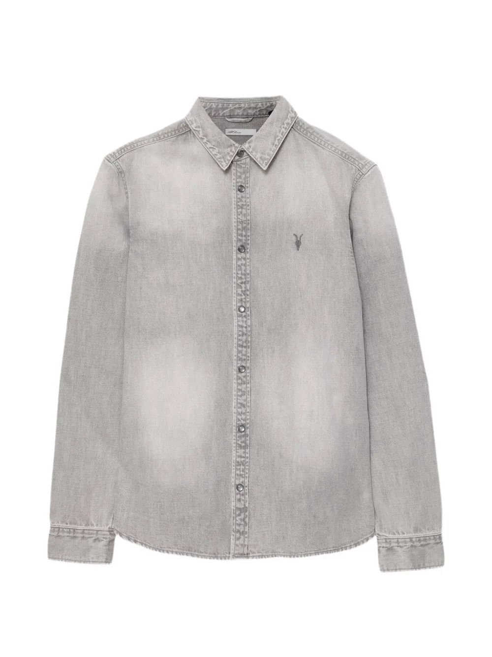 AllSaints Gleason denim overhemd Grijs
