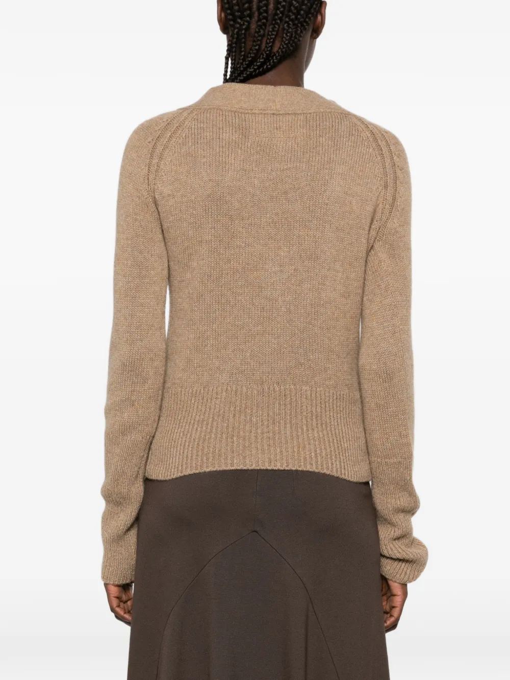 Ermanno Scervino bow-detail cashmere cardigan Beige
