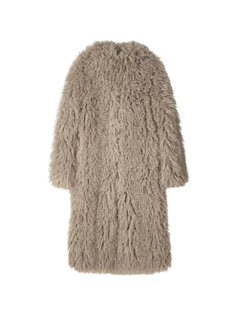 Patrizia Pepe Soft faux-fur textured jacket Beige