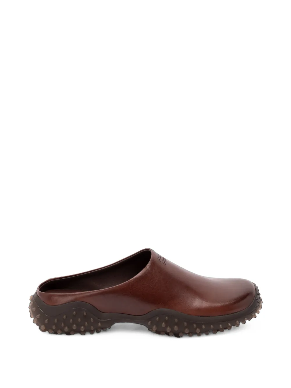 Miu Miu leather mules - Braun
