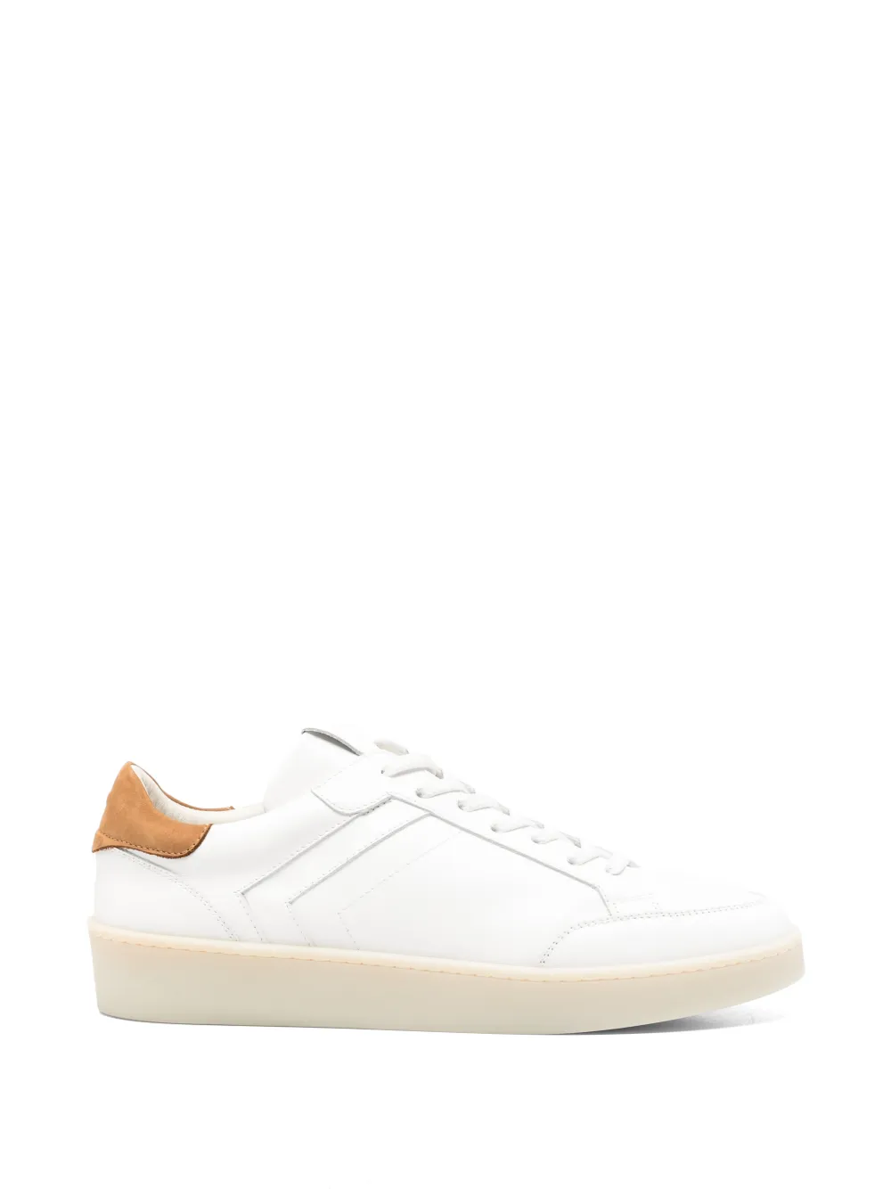 Canali panelled leather sneakers - White