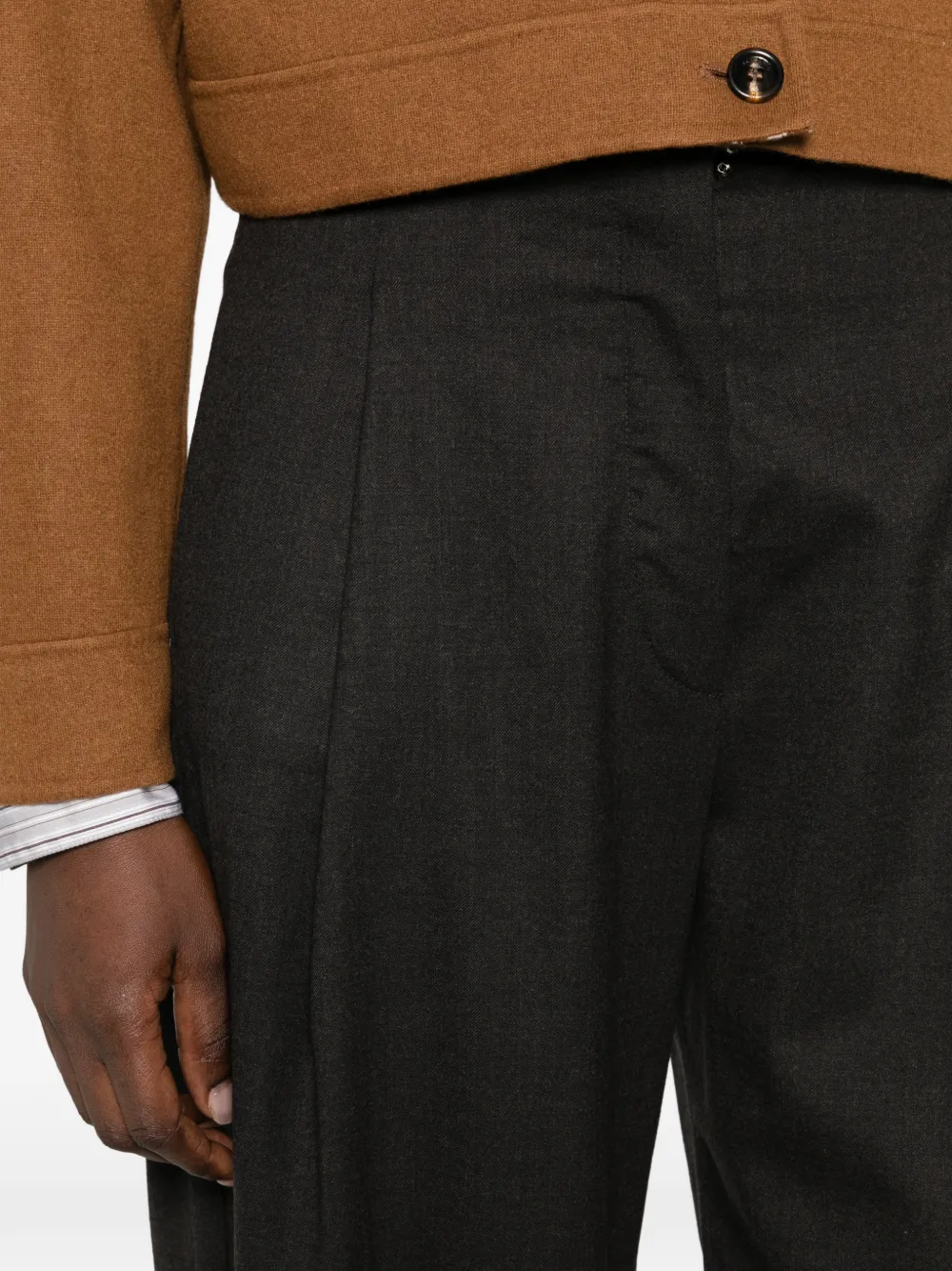 Max Mara pleated elasticated-cuff trousers Zwart