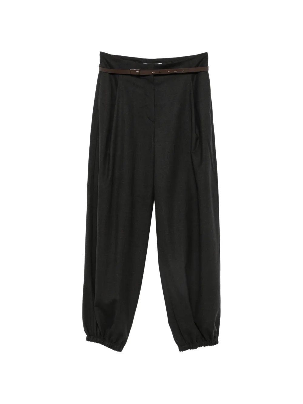 Max Mara pleated elasticated-cuff trousers Zwart