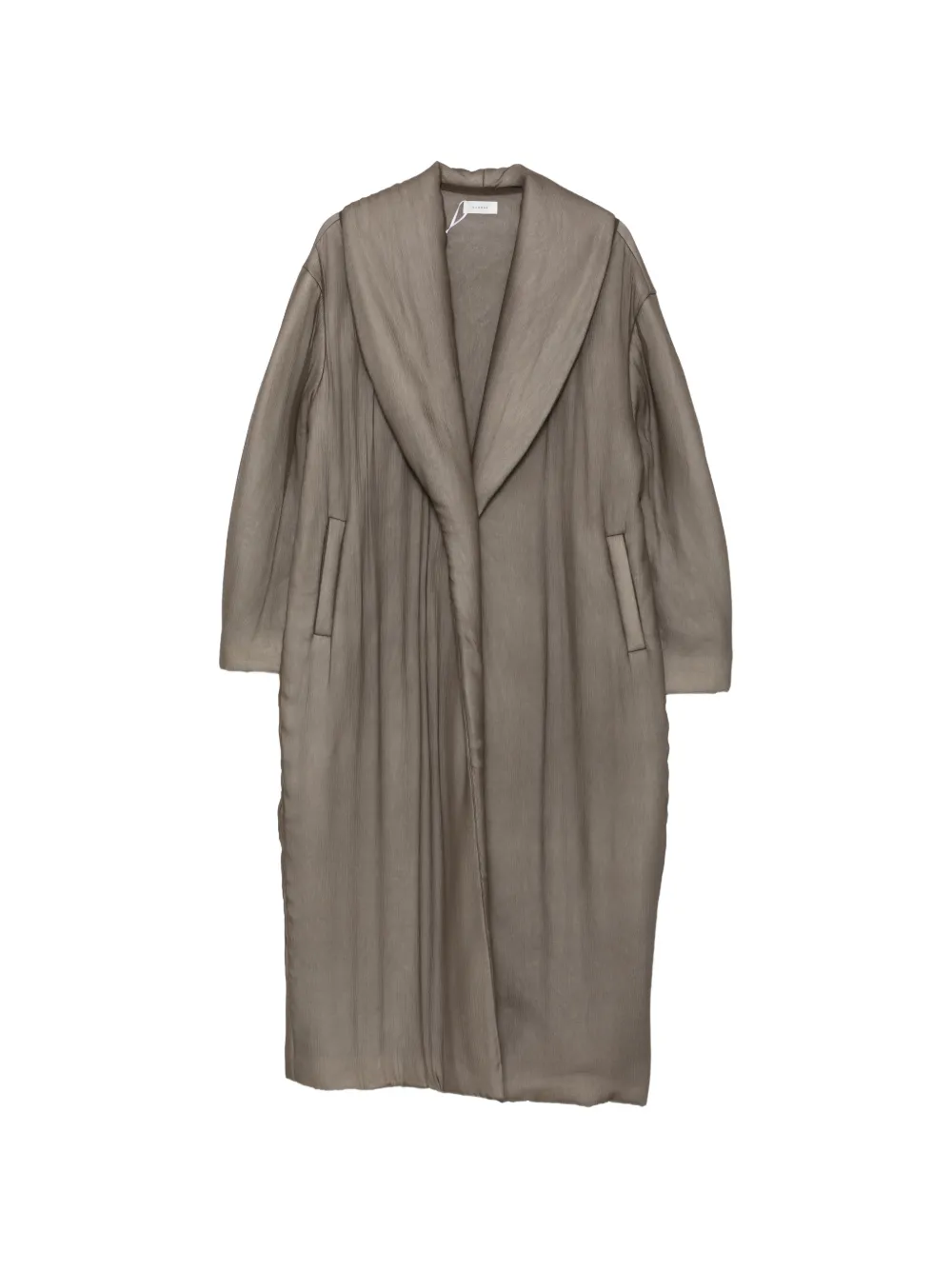 Ruohan Willow Mergui Shawl-collar Padded Coat In Green