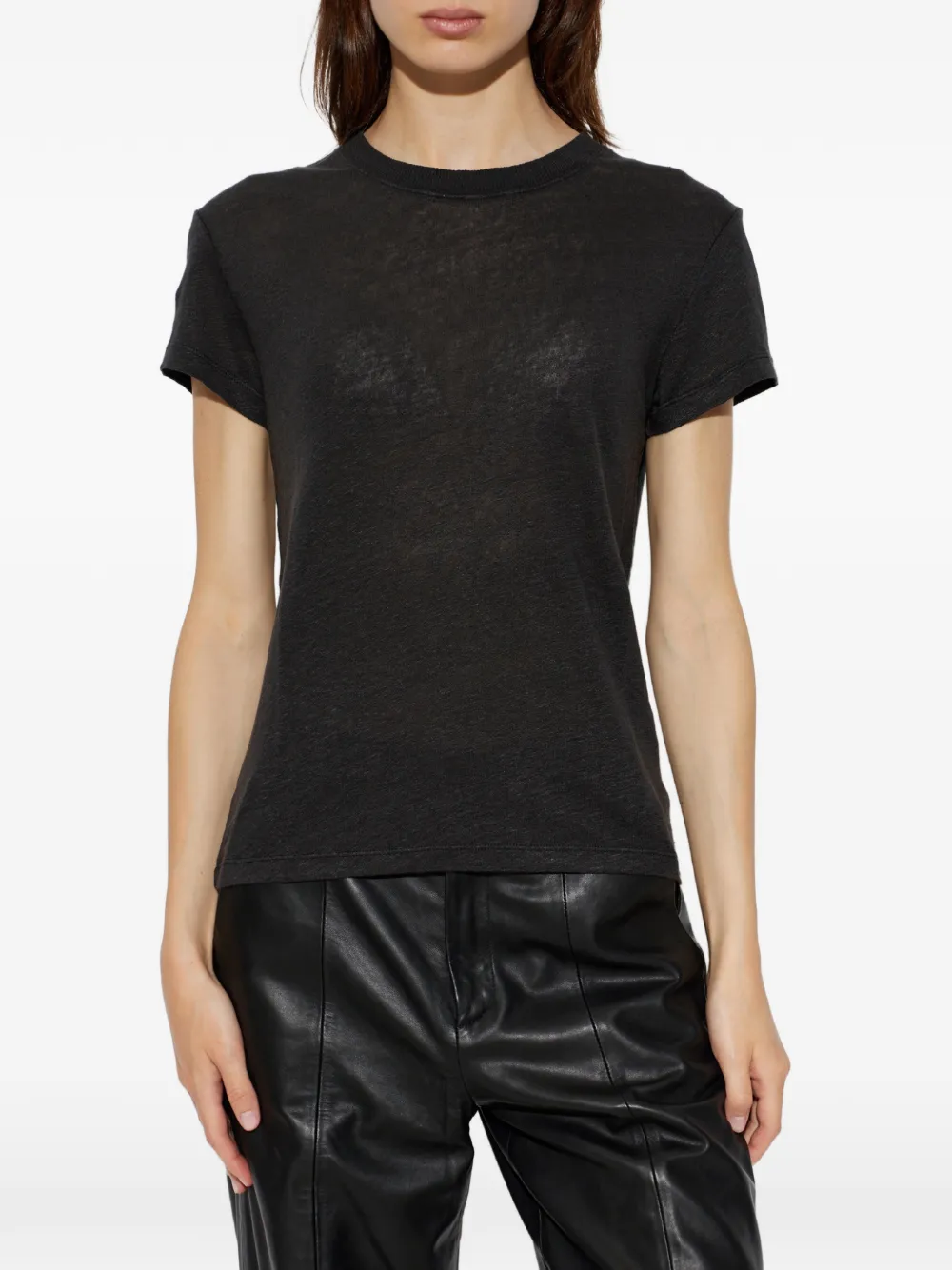 IRO Third crew-neck T-shirt Zwart