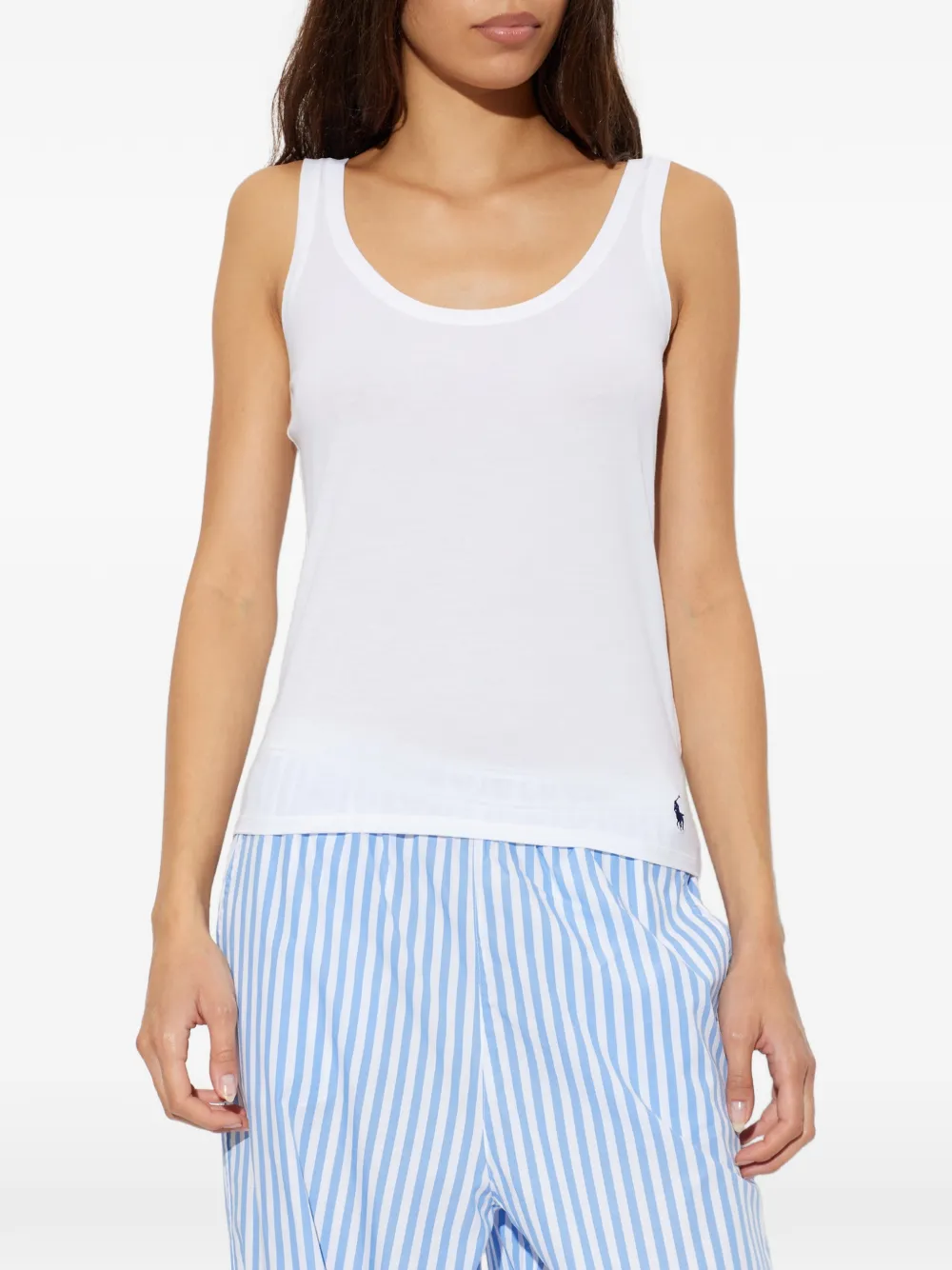 Polo Ralph Lauren embroidered-logo tank top Wit