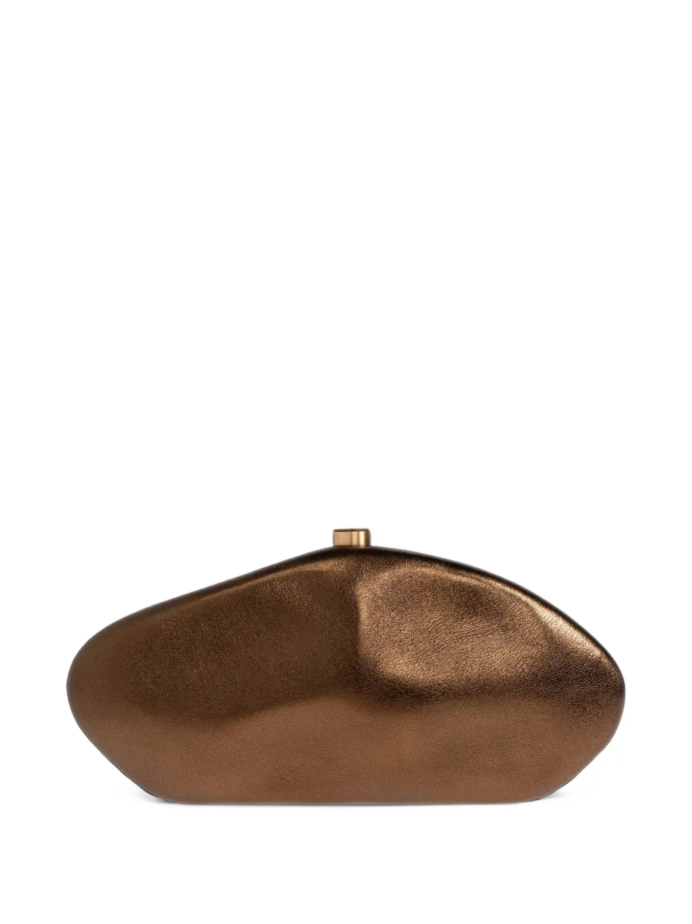 Cult Gaia The Caldera leren clutch Bruin