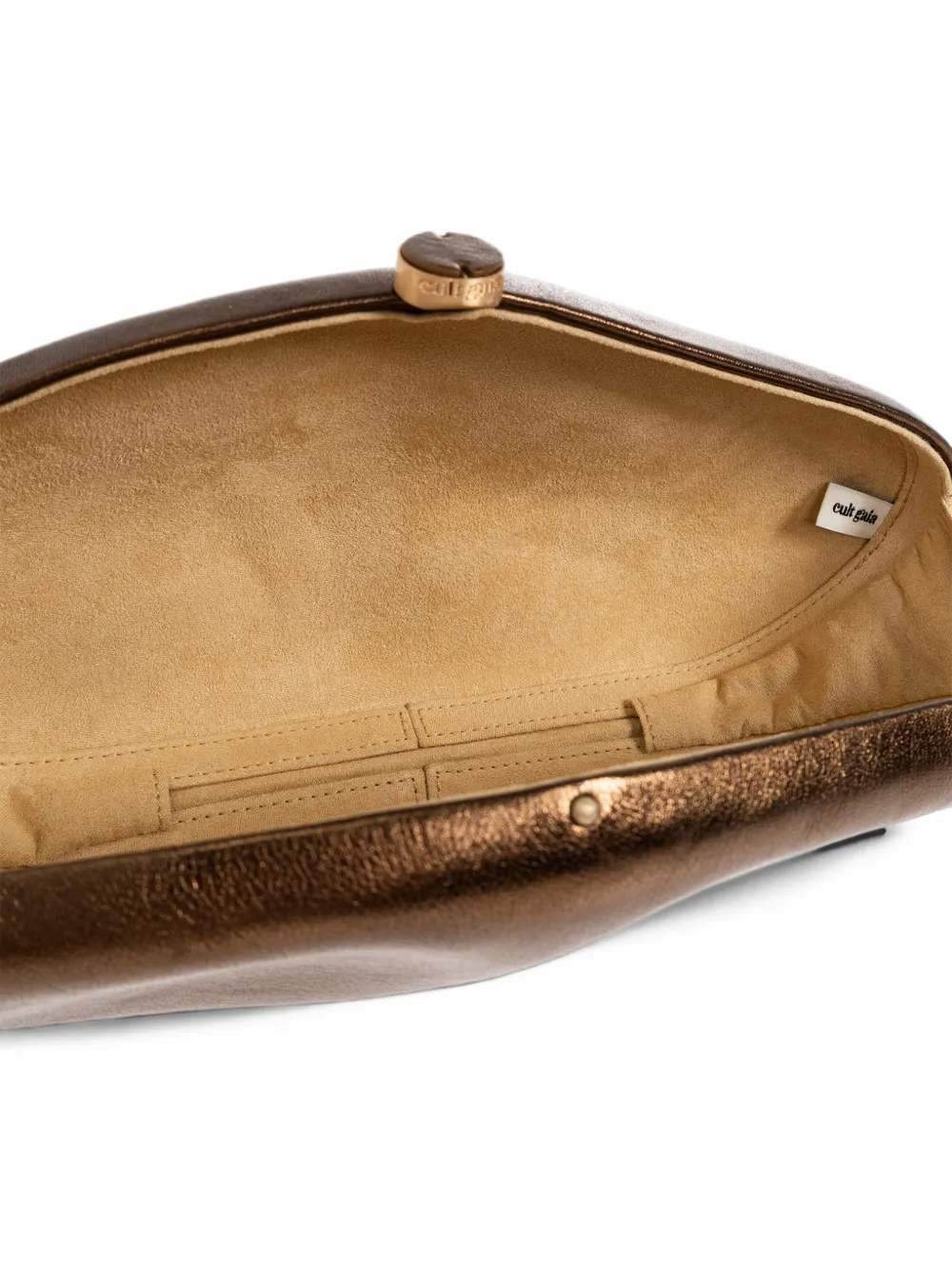 Cult Gaia The Caldera leren clutch Bruin