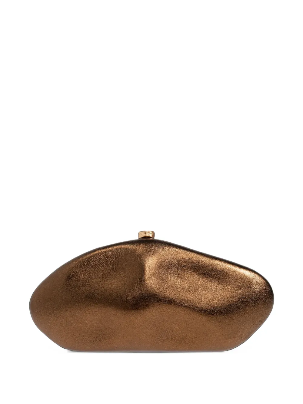 Cult Gaia The Caldera leather clutch bag - Braun