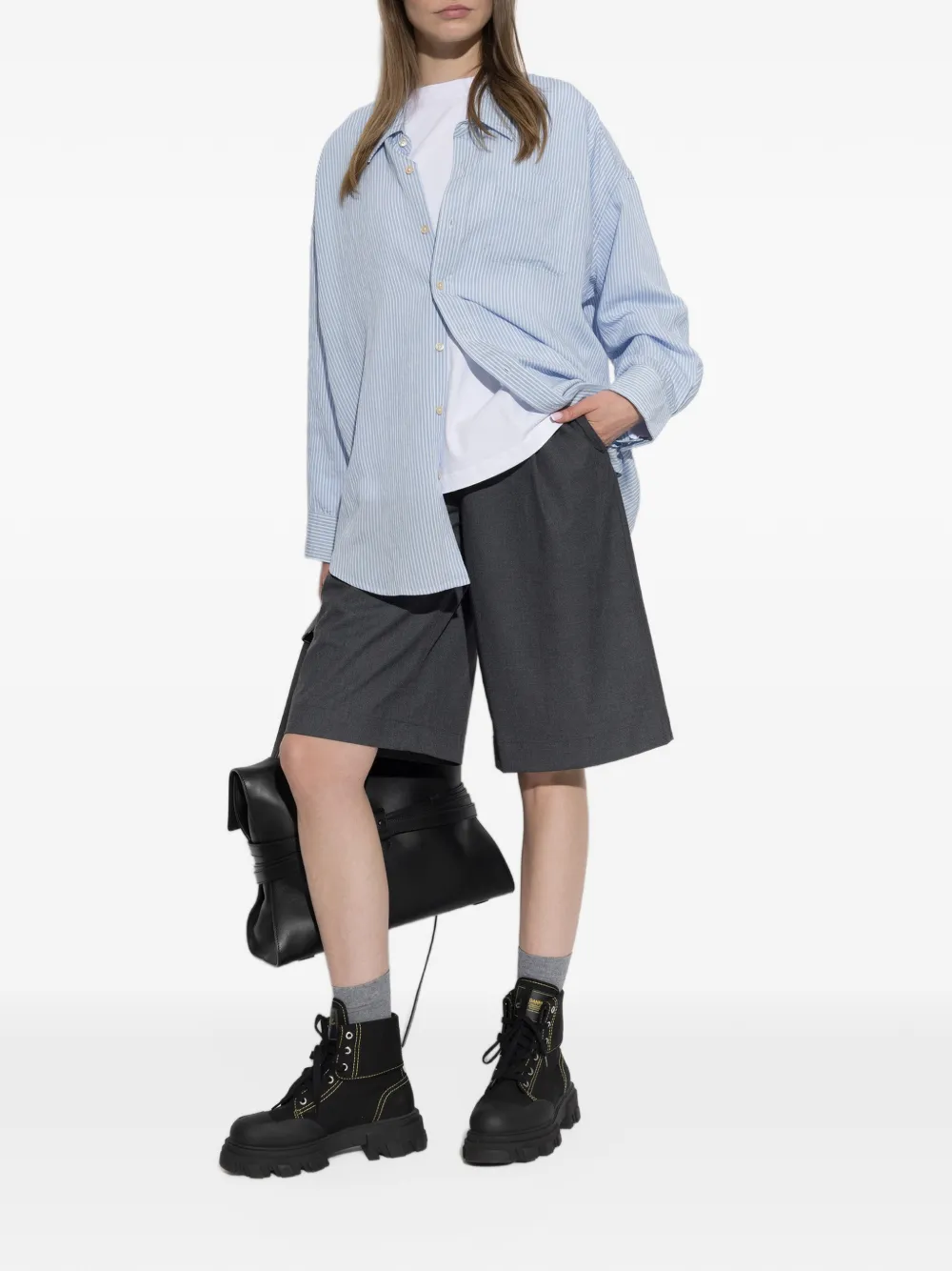 R13 Gestreept blouse Blauw