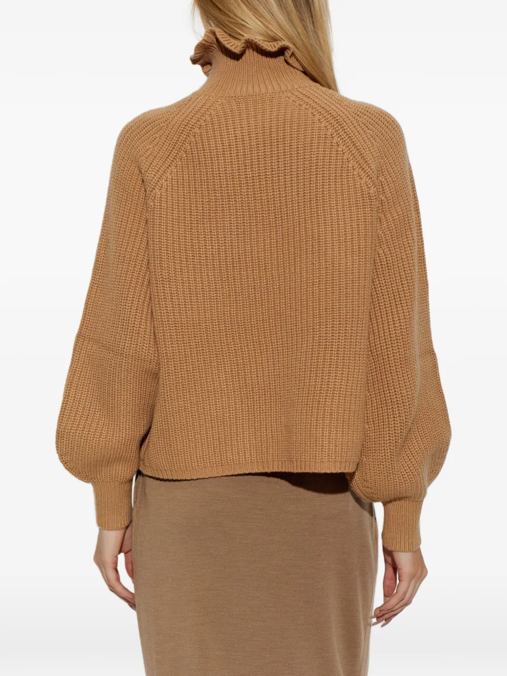 Max Mara relaxed-cut wool and cashmere sweater camel Beige