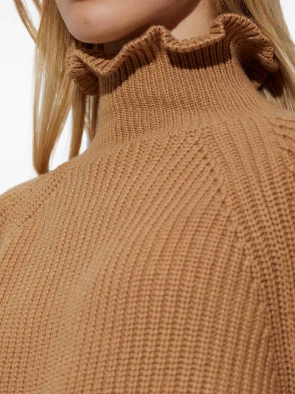 Max Mara relaxed-cut wool and cashmere sweater camel Beige