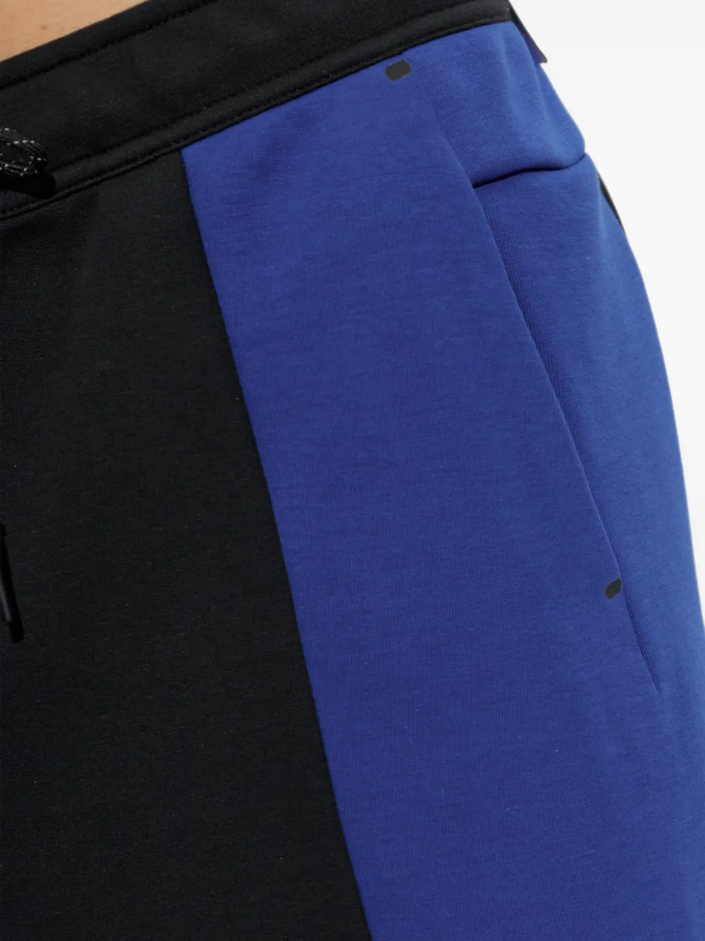 Nike Tech colour-block open-hem fleece trousers Zwart