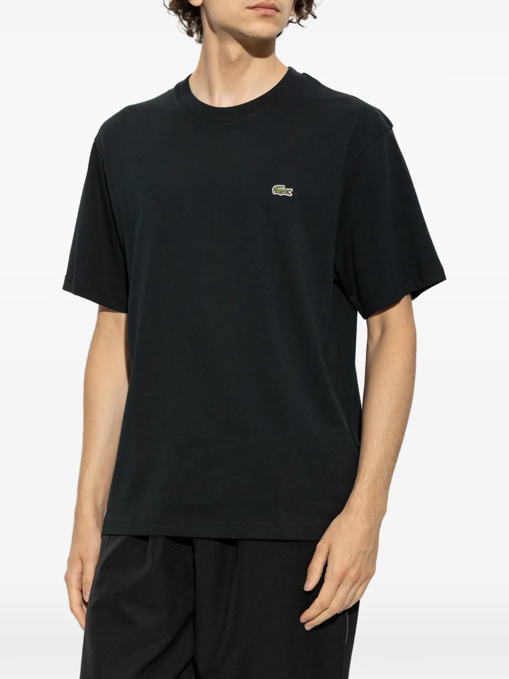 Lacoste T-shirt met logopatch Zwart