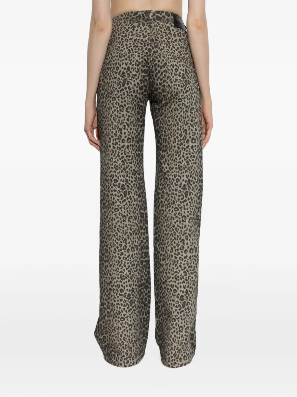 R13 Jane jeans met luipaard-print Bruin