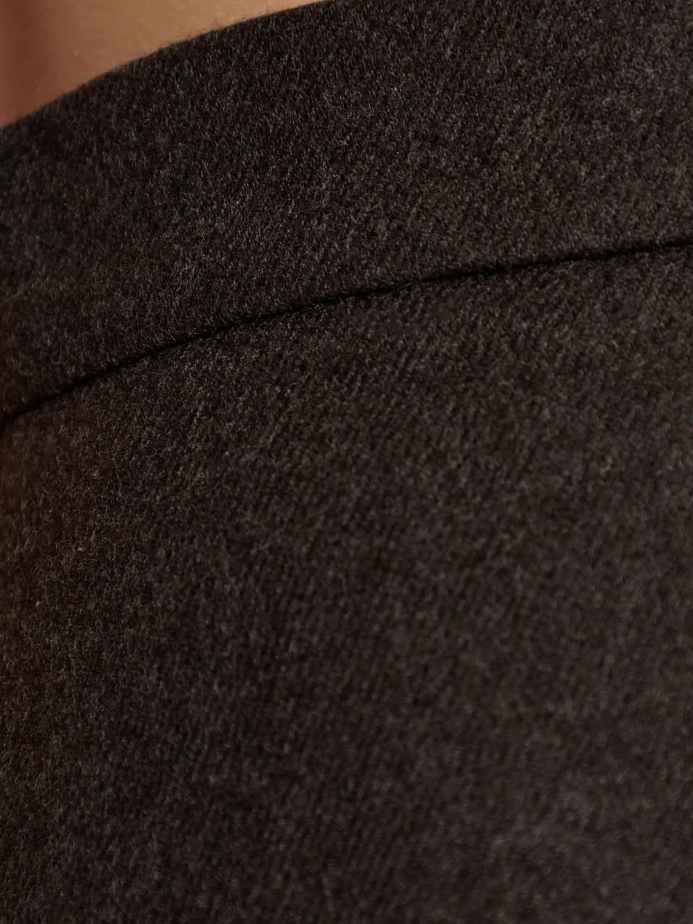 Max Mara short felted wool skirt mud Bruin