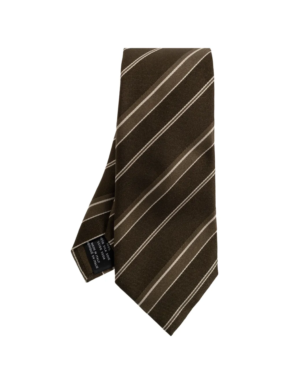 TOM FORD diagonal-stripe silk tie - Marrone