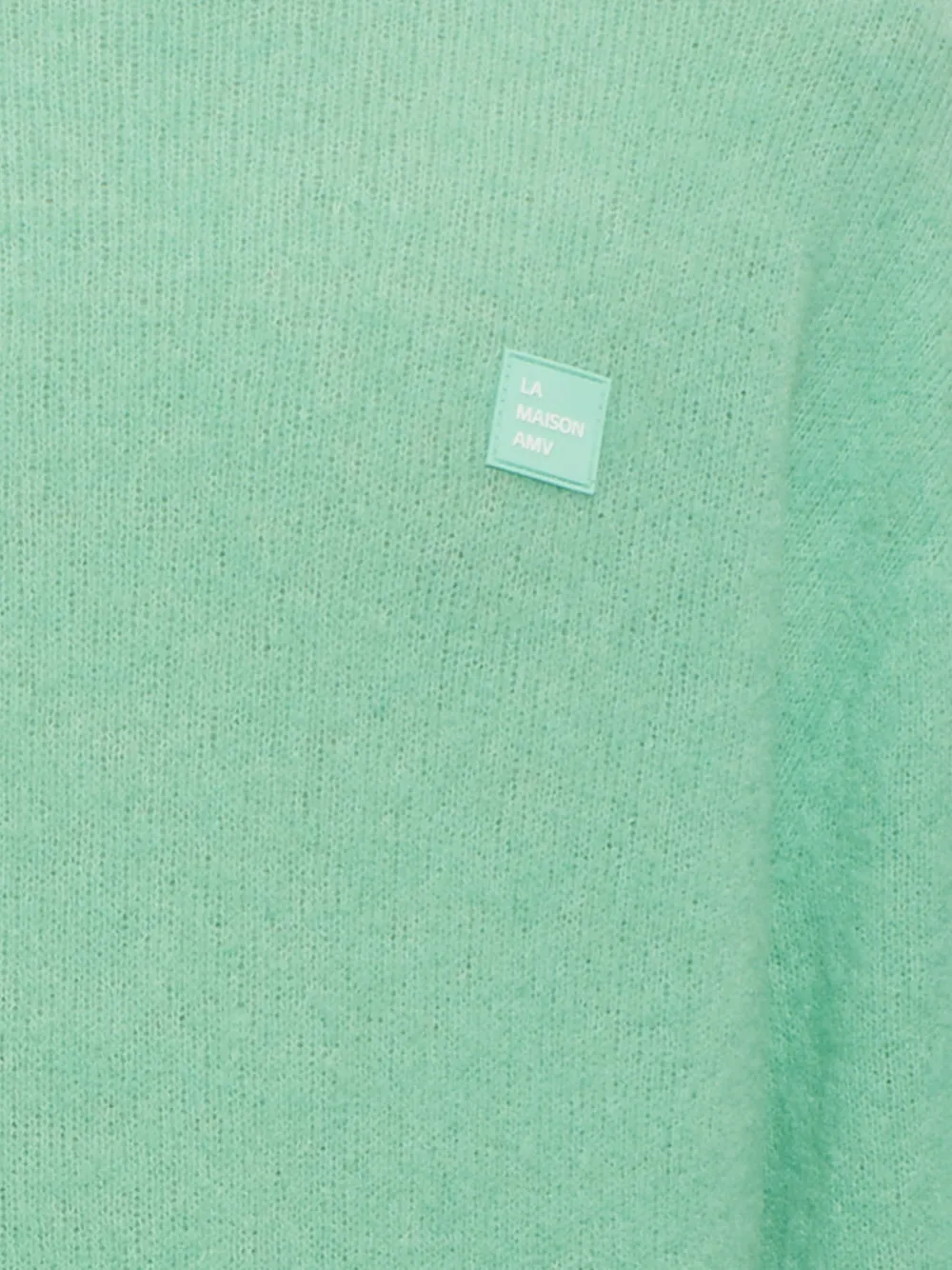 American Vintage Vitow trui van wolblend met logo-patch Groen