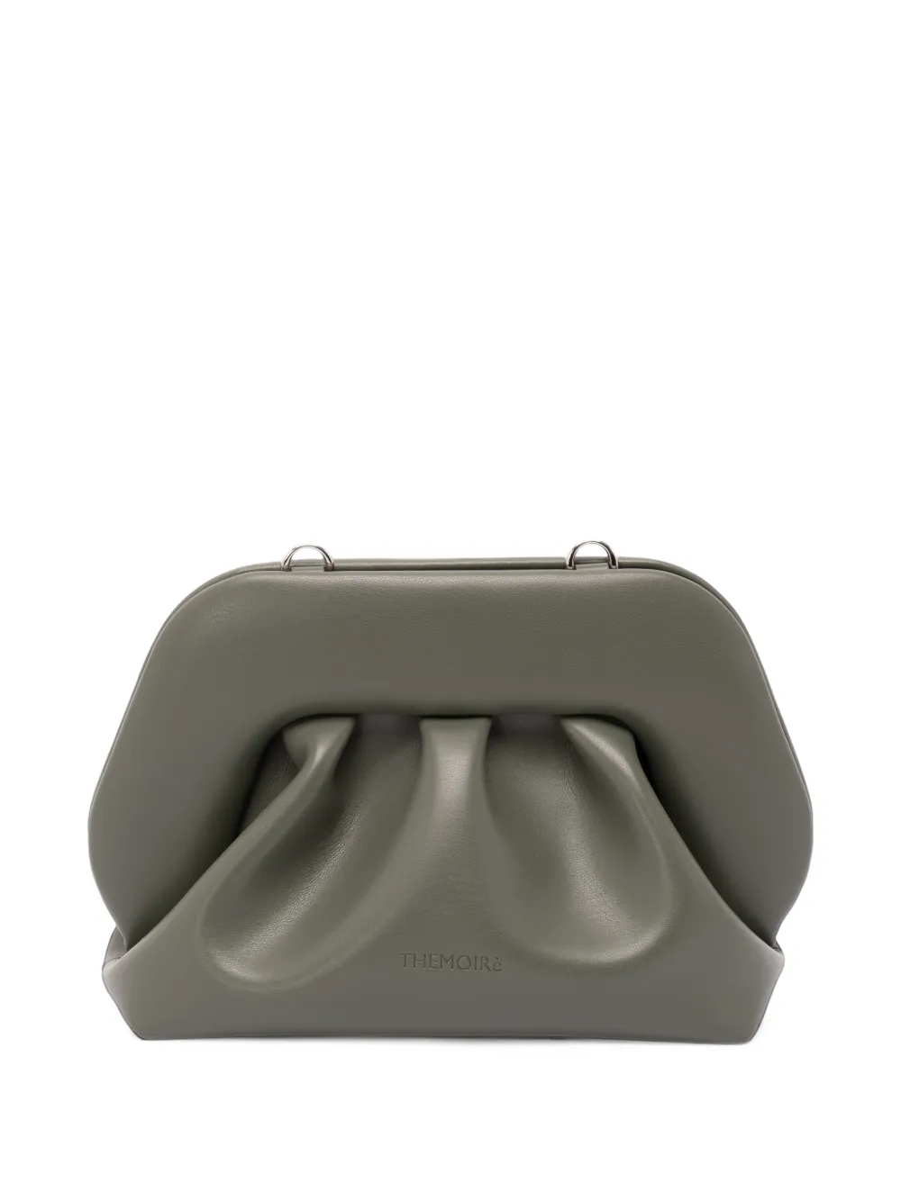 Themoirè small Bios ruched clutch bag - Verde