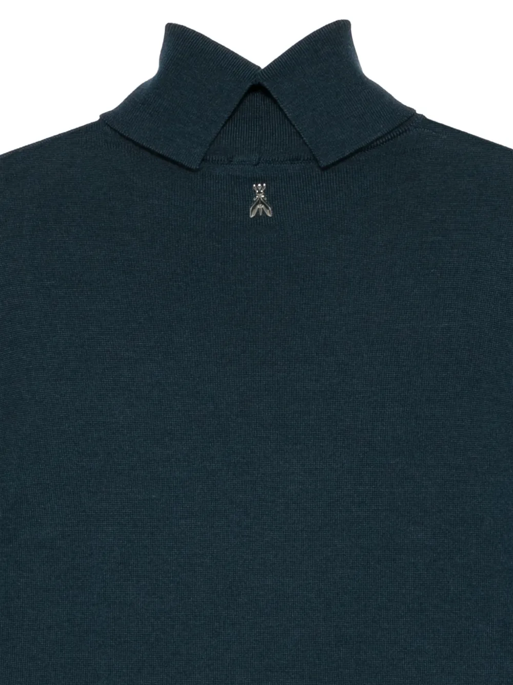 Patrizia Pepe Fly-plaque roll-neck sweater Blauw