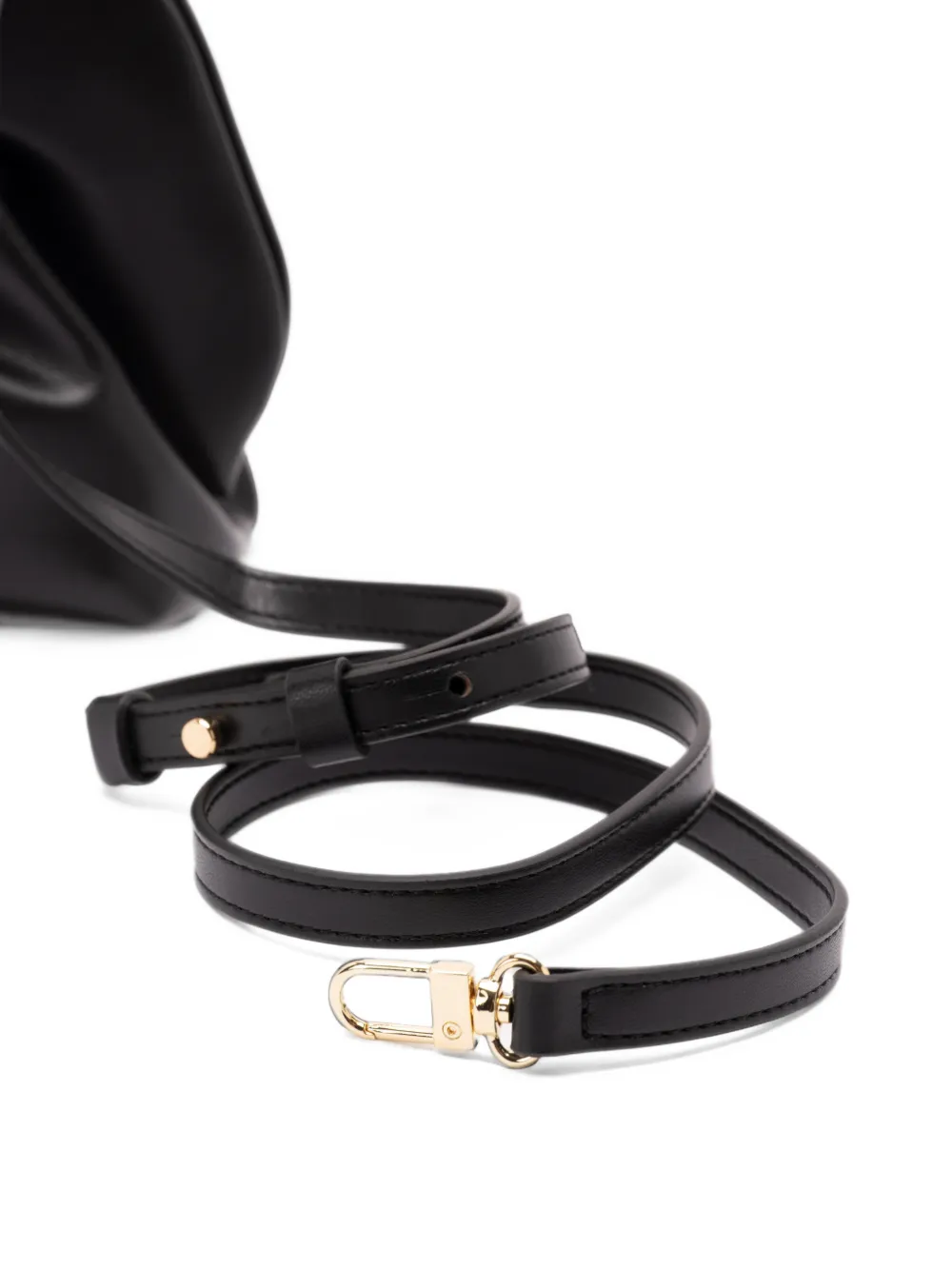 Themoirè small Bios ruched-detail clutch bag Zwart