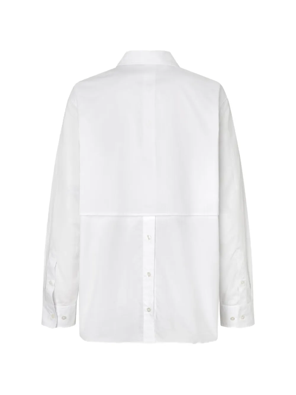 SAMSOE Salovani gelaagde blouse met knopen Wit