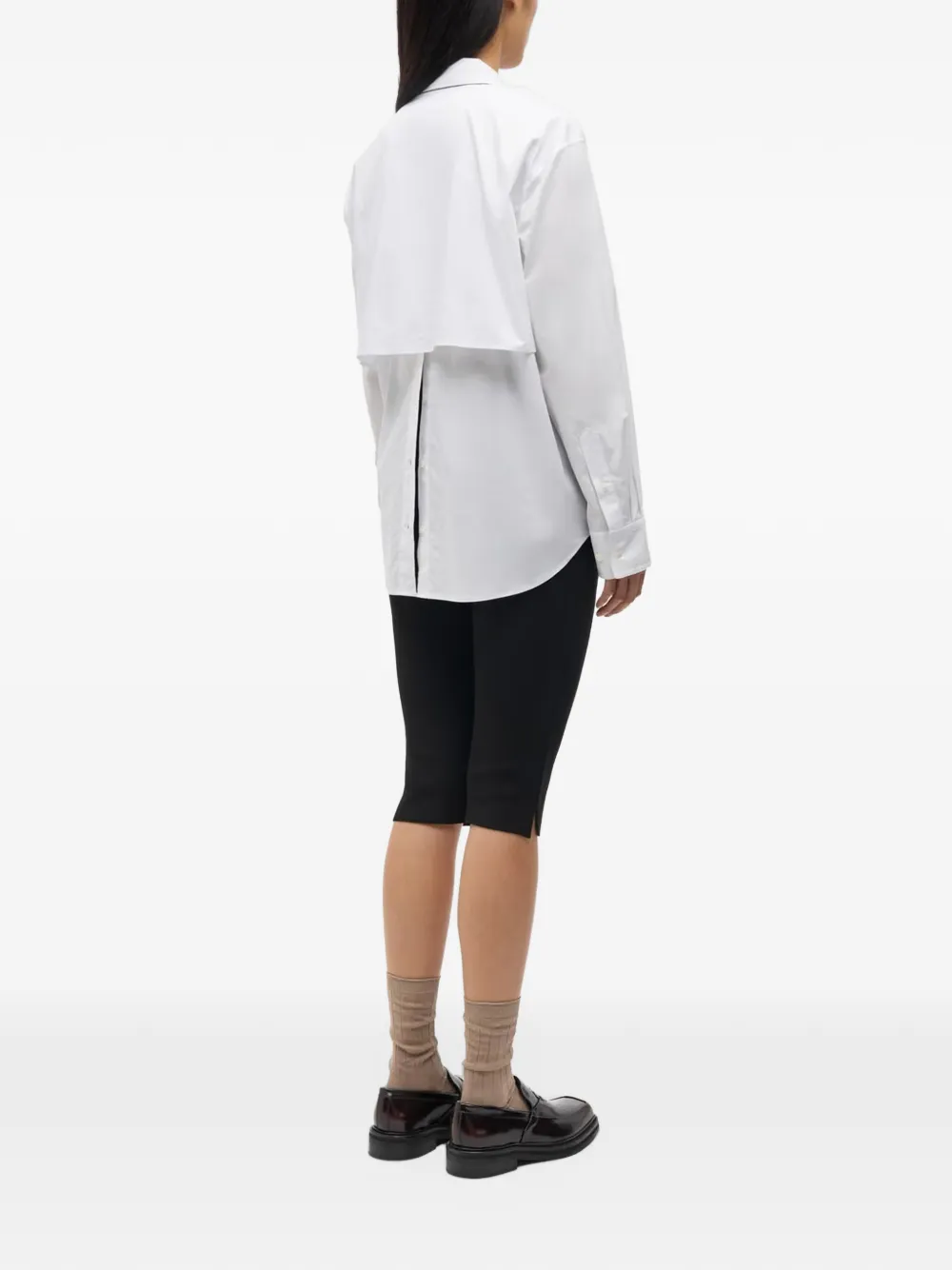 SAMSOE Salovani gelaagde blouse met knopen Wit