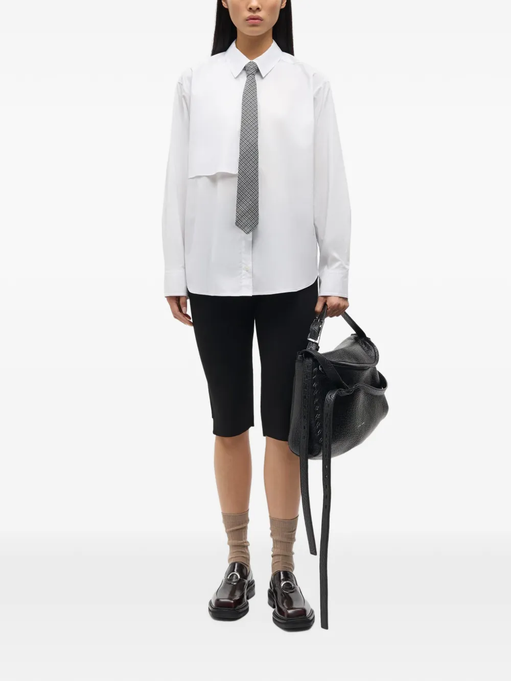 SAMSOE Salovani gelaagde blouse met knopen Wit
