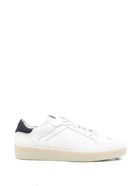 Canali leather panelled sneakers