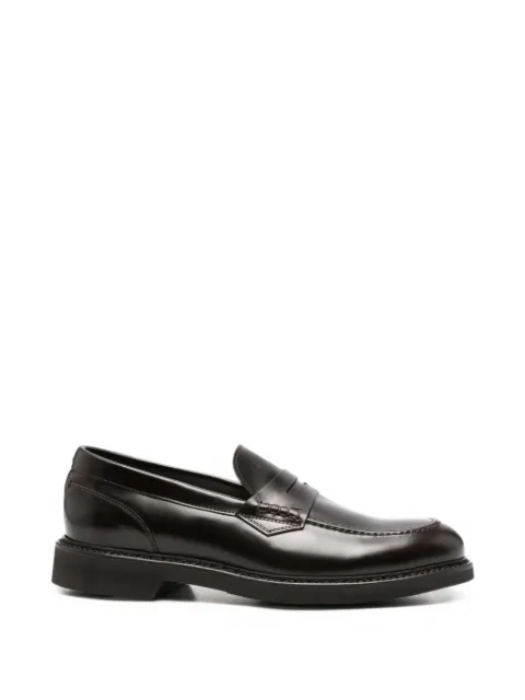 Canali leather penny loafers