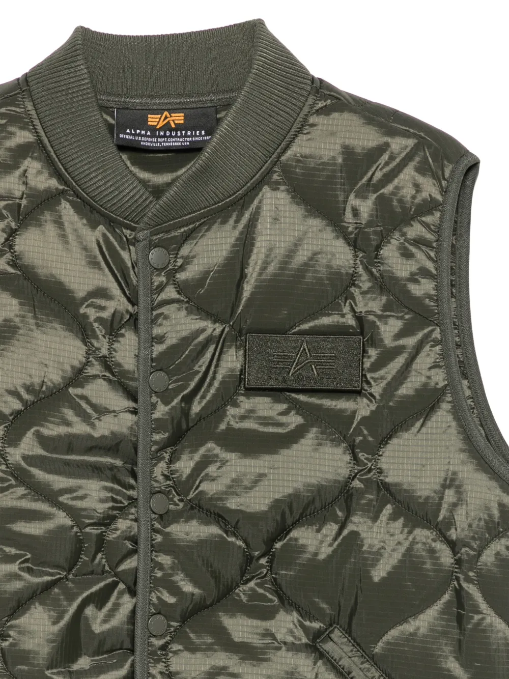 Alpha Industries quilted gilet Groen