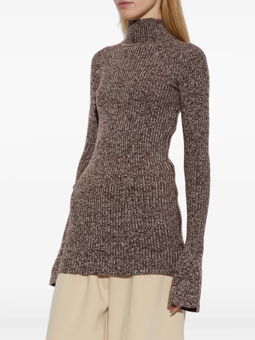 Sportmax Bouquet turtleneck sweater in Brown