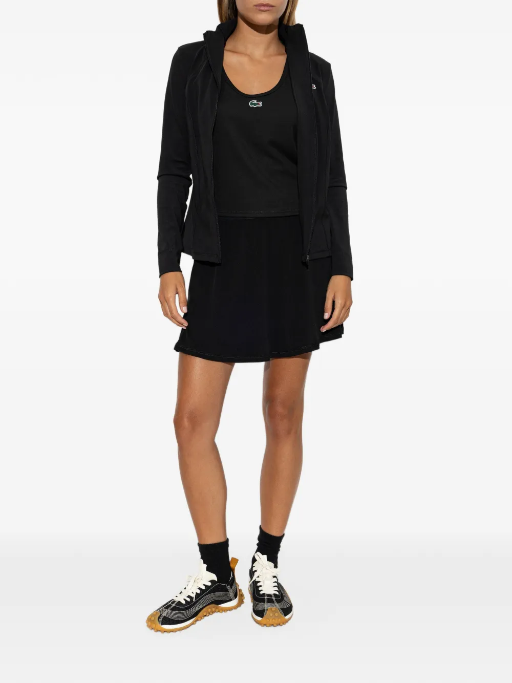 Lacoste sport slim fit midlayer jacket Zwart