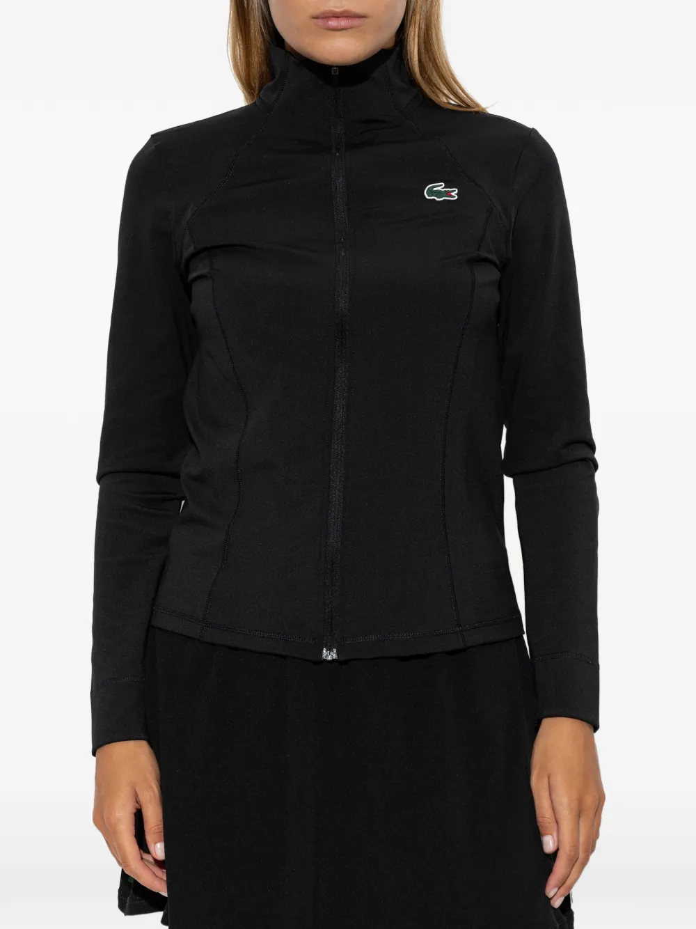 Lacoste sport slim fit midlayer jacket Zwart