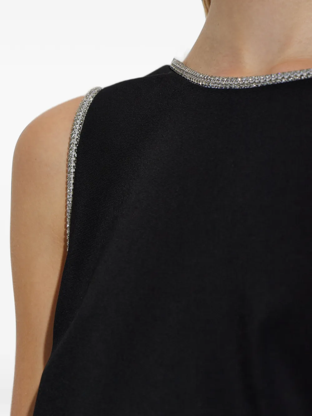 Sportmax Talco crystal-embellished mini dress Zwart