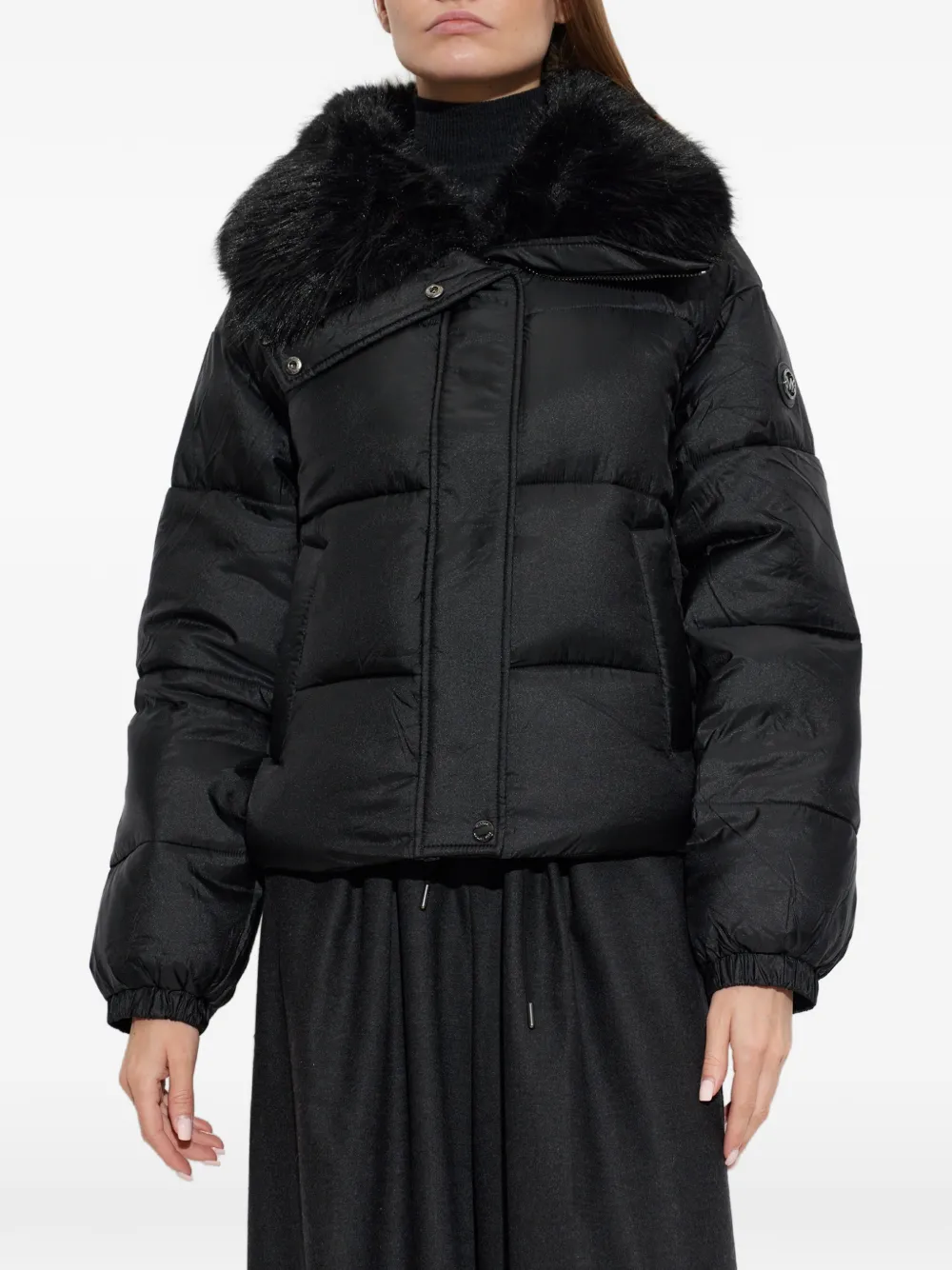 Michael Kors Gewatteerd jack Zwart