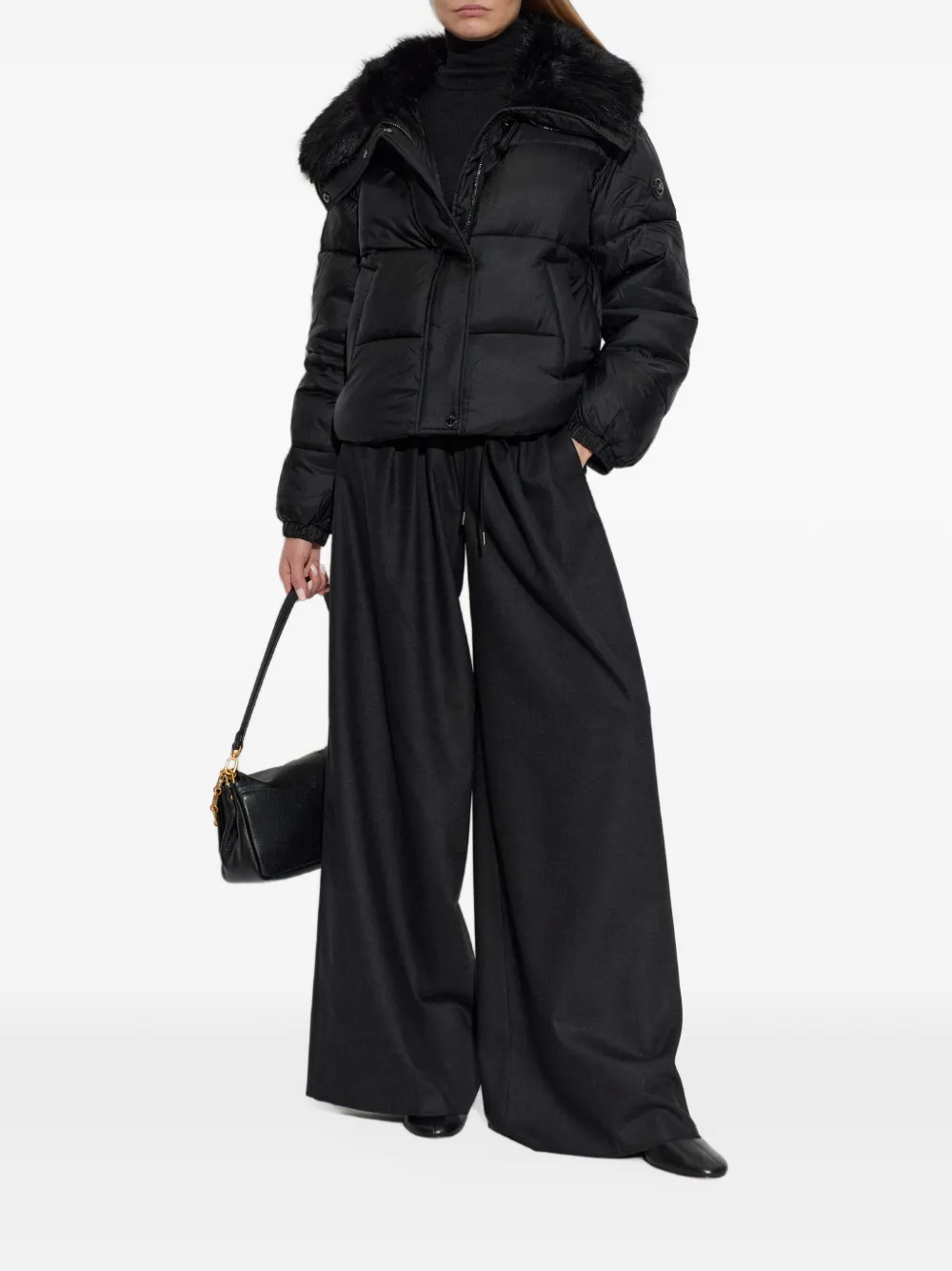 Michael Kors Gewatteerd jack Zwart