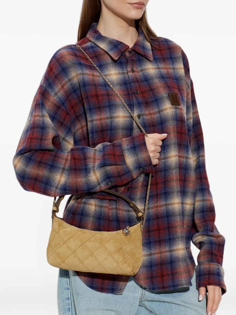 Tory Burch Fleming suede pochette - Neutrals