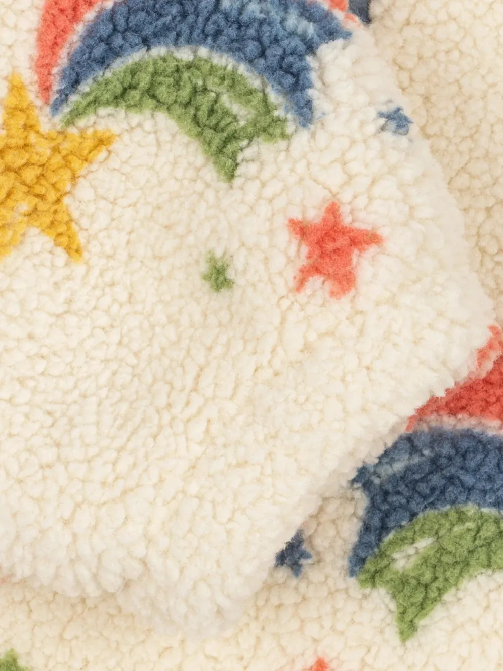 Konges Sløjd Jody sweater met teddy-textuur en ster-print Beige