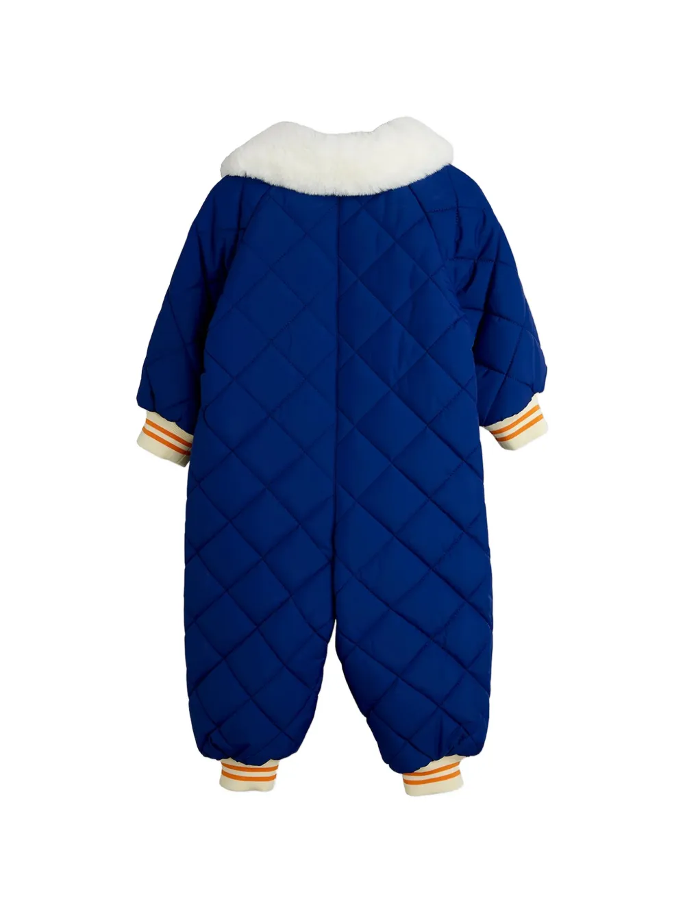 Mini Rodini Ritzratz-patch quilted romper Blauw