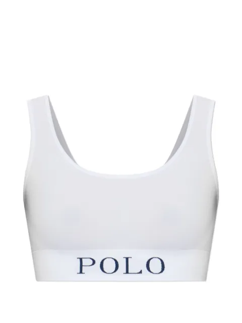Polo Ralph Lauren soutien-gorge côtelé à logo intarsia