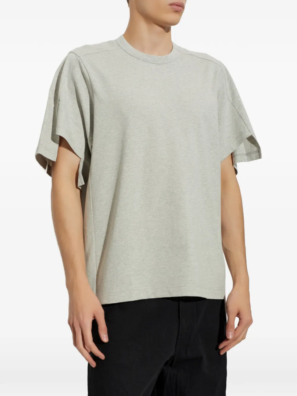 Comme Des Garçons Shirt Katoenen T-shirt met gelaagde mouwen Grijs